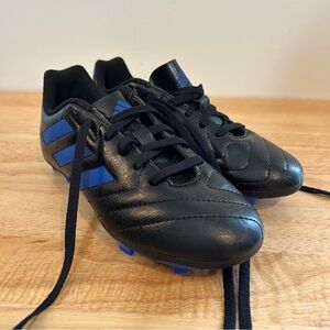 Adidas Kids Youth  Soccer Cleats Size 2 1/2 Model #SGC 753002 Black w/ Blue Boys